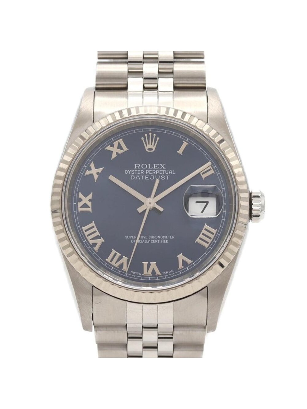 Rolex Datejust Stainless Steel White Gold Automatic Watch